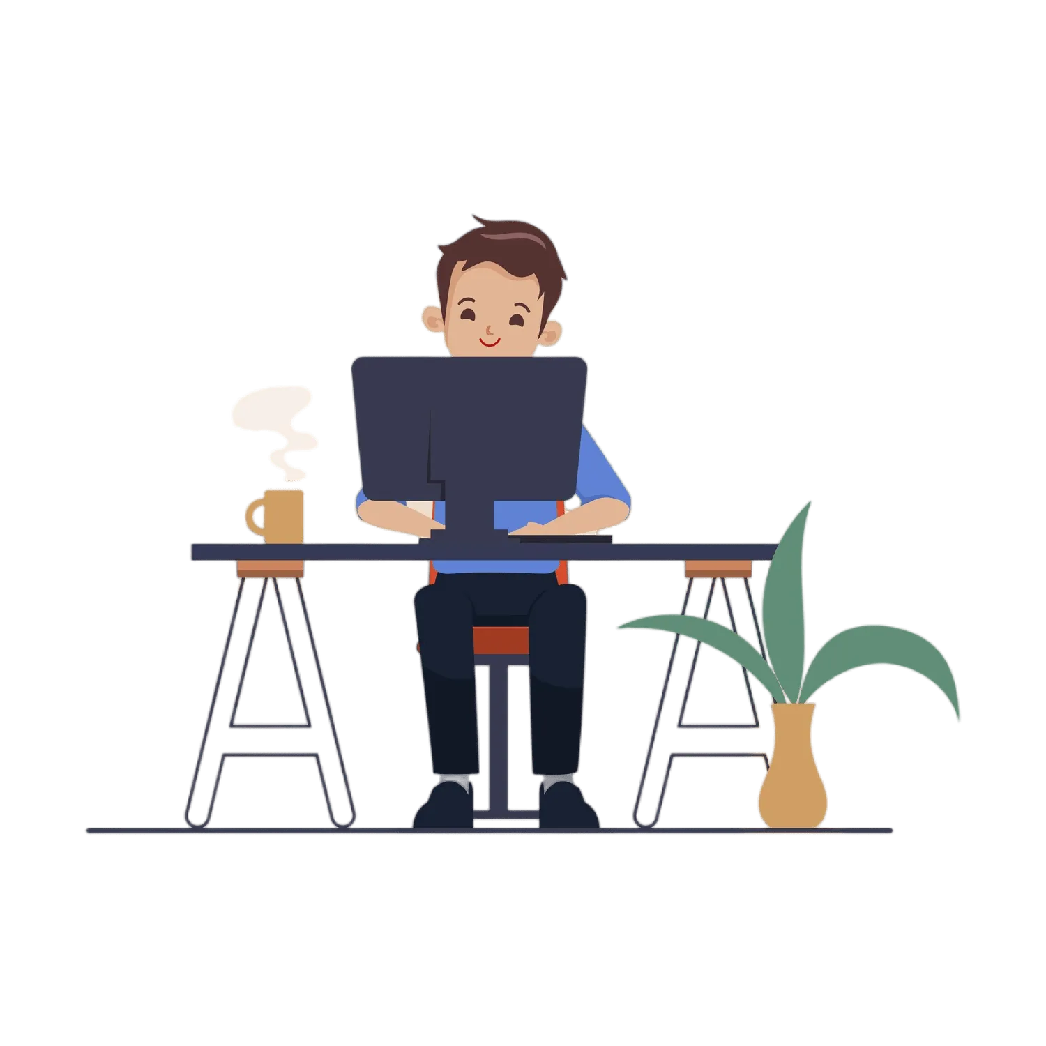 Illustration of a developer building AI solutions